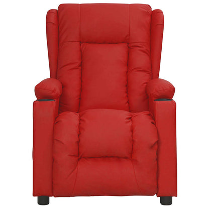 Massage Chair Wine Red Faux Leather