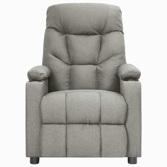 Recliner Chair Light Grey Fabric