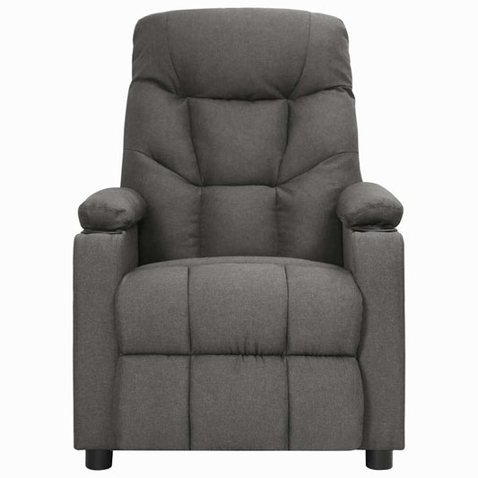 Recliner Chair Dark Grey Fabric