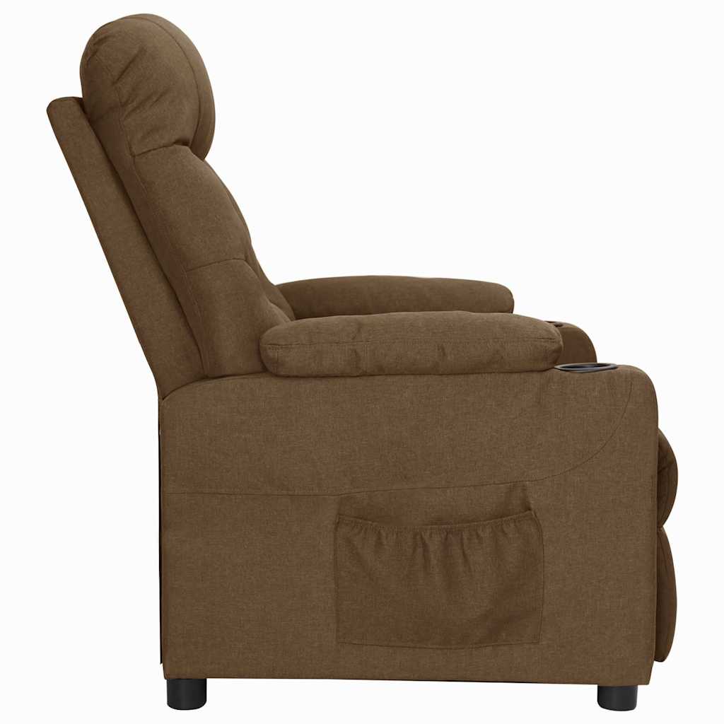Recliner Chair Brown Fabric