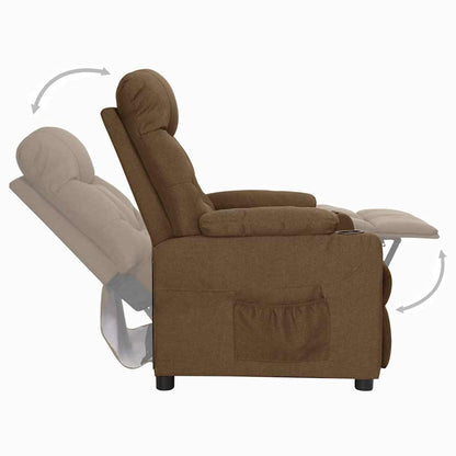 Recliner Chair Brown Fabric