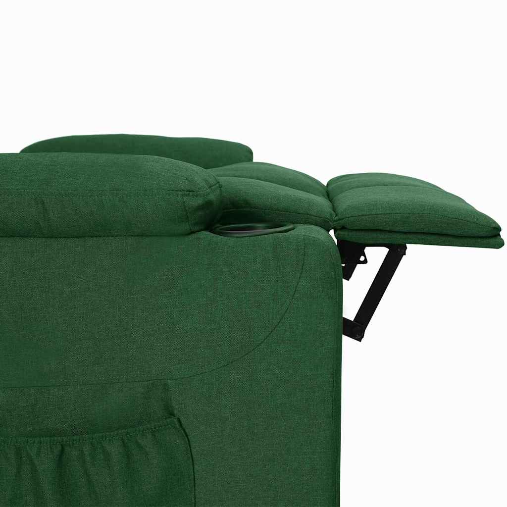 Recliner Chair Dark Green Fabric