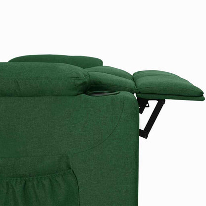 Recliner Chair Dark Green Fabric