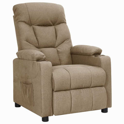 Recliner Chair Taupe Fabric