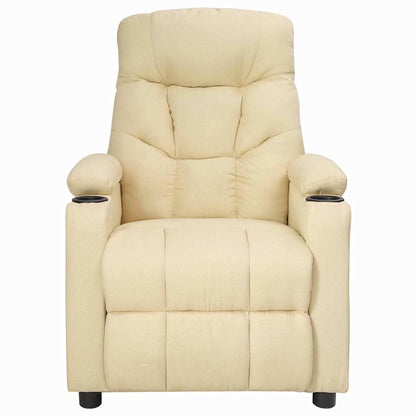 Recliner Chair Cream Fabric