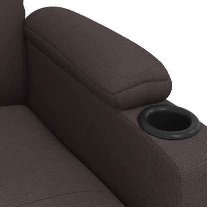 Recliner Chair Dark Brown Fabric