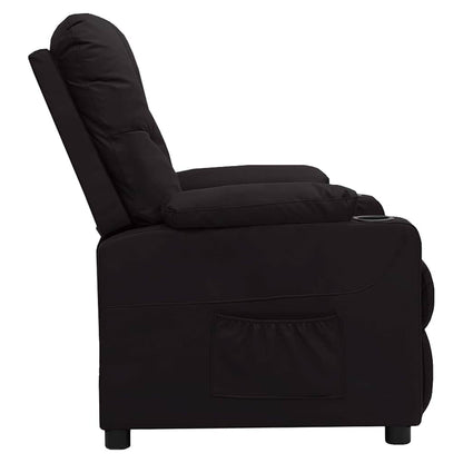 Recliner Chair Black Faux Leather