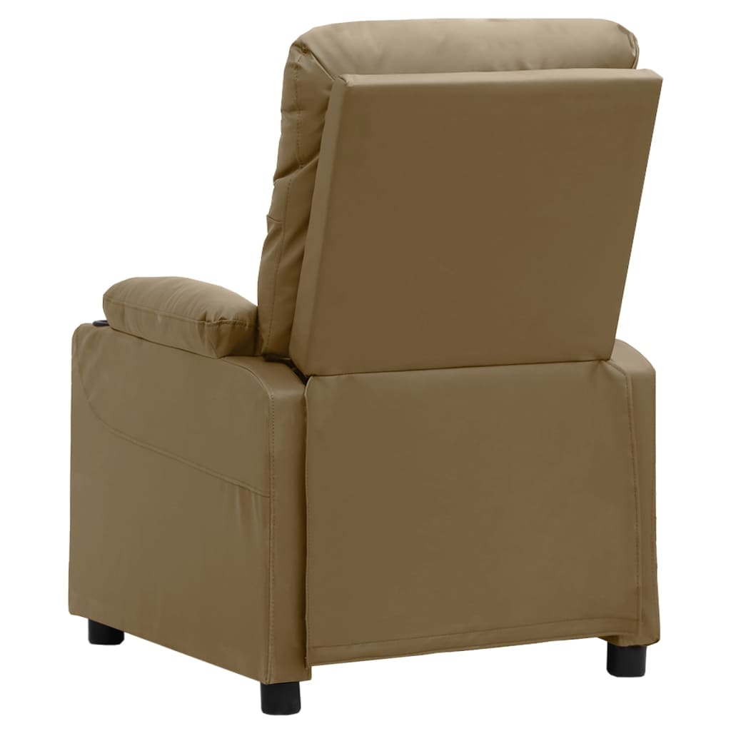 Recliner Chair Cappuccino Faux Leather