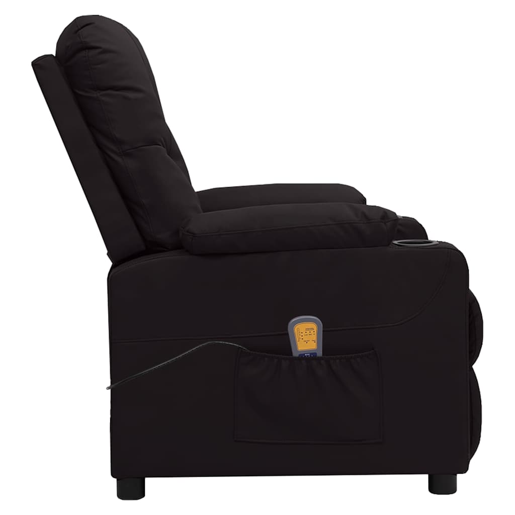 Massage Chair Black Faux Leather