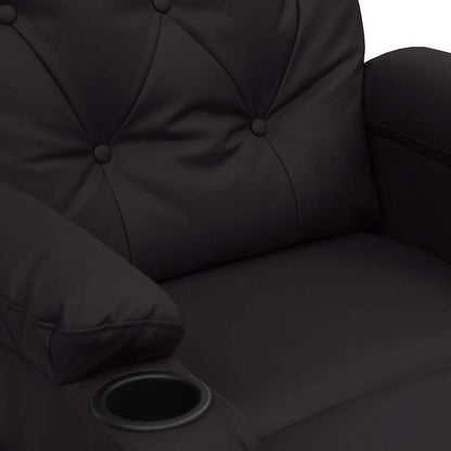 Massage Chair Black Faux Leather