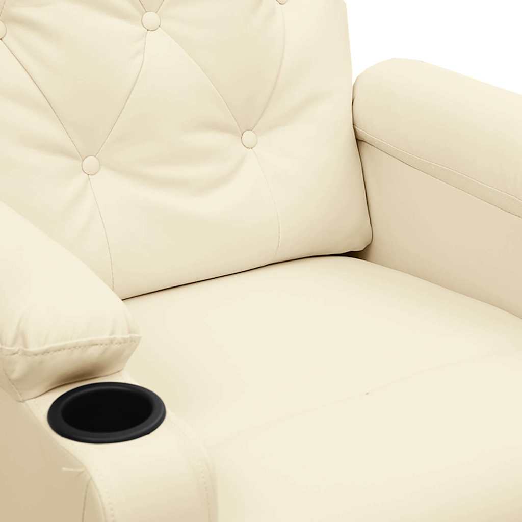 Massage Chair Cream Faux Leather