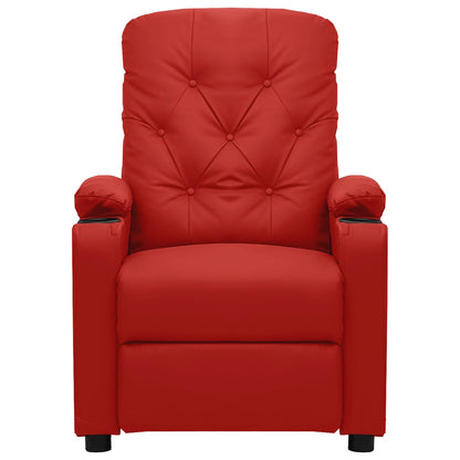 Massage Chair Wine Red Faux Leather