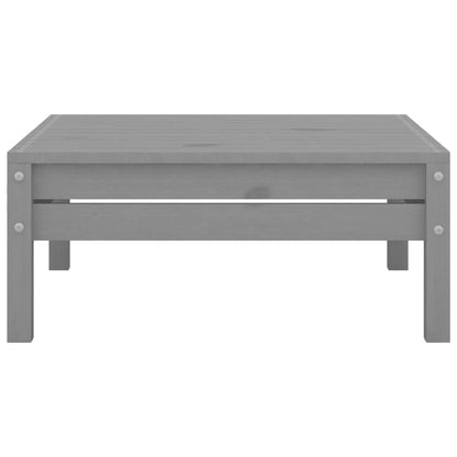 3 Piece Patio Lounge Set Gray Solid Wood Pine