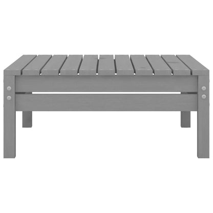3 Piece Patio Lounge Set Gray Solid Wood Pine
