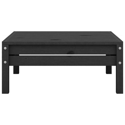 3 Piece Garden Lounge Set Black Solid Pinewood