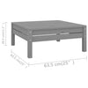 6 Piece Patio Lounge Set Gray Solid Pinewood