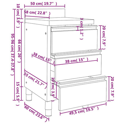 Commercial Kitchen Cabinets 3 pcs Stainless Steel