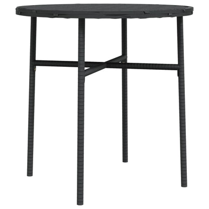 Tea Table Black 17.7" Poly Rattan