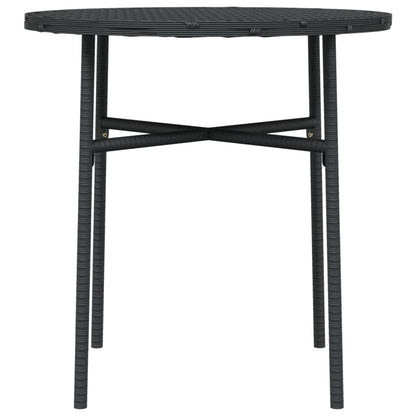 Tea Table Black 17.7" Poly Rattan