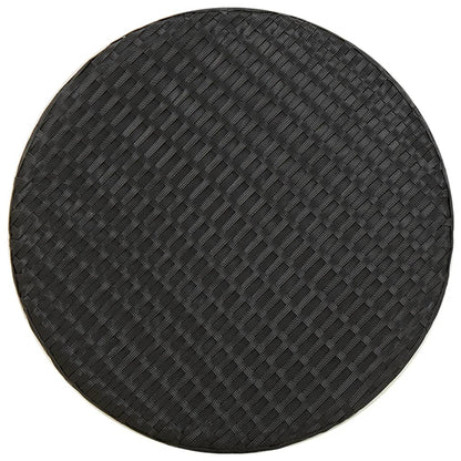Tea Table Black 17.7" Poly Rattan