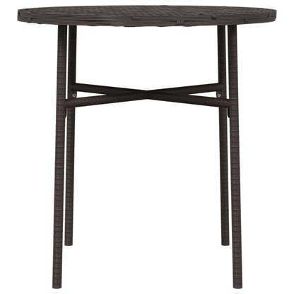 Tea Table Brown 17.7" Poly Rattan