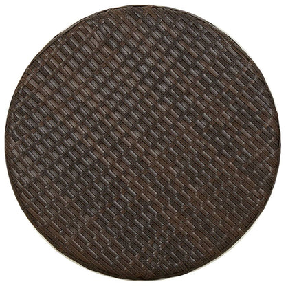 Tea Table Brown 17.7" Poly Rattan