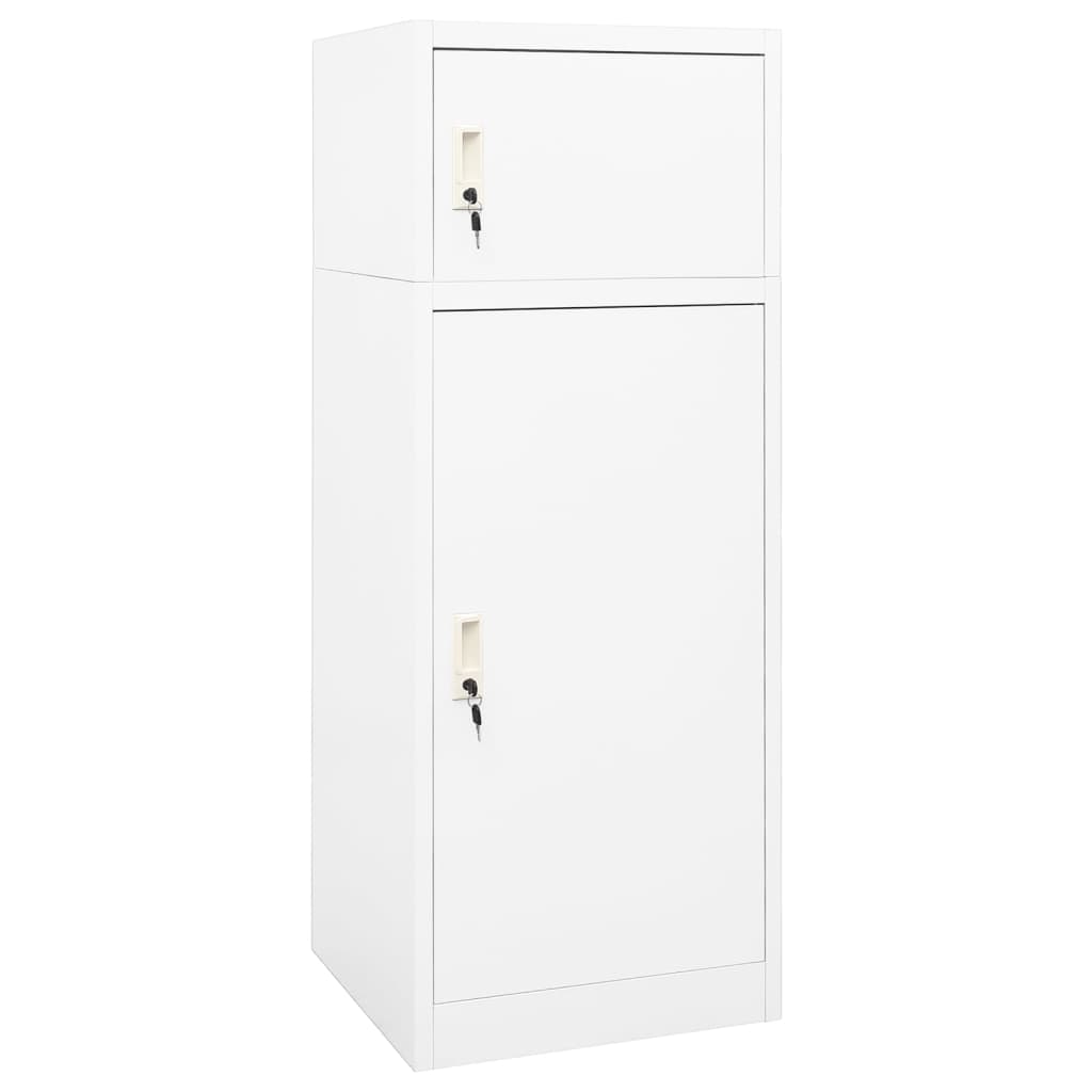 vidaXL Saddle Cabinet White Steel Adjustable Armrests Saddle Cabinet