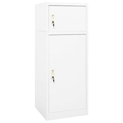 vidaXL Saddle Cabinet White Steel Adjustable Armrests Saddle Cabinet