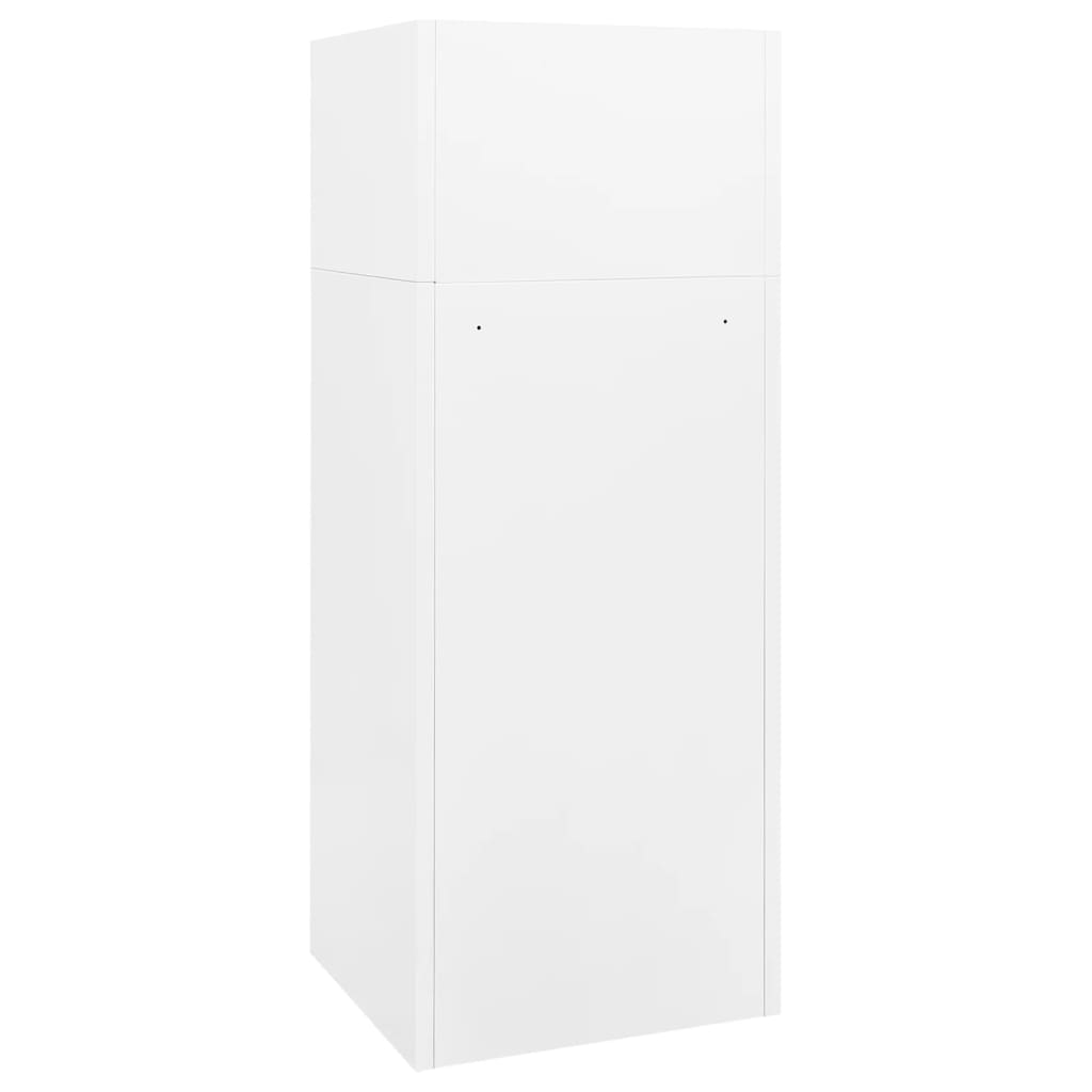 vidaXL Saddle Cabinet White Steel Adjustable Armrests Saddle Cabinet