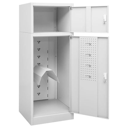 Saddle Cabinet | Light grey | Steel | 53 cm x 53 cm x 140 cm