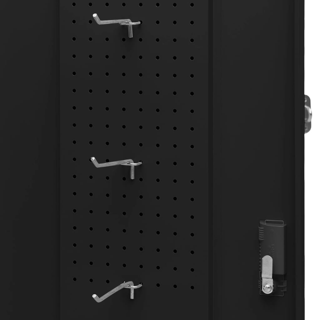 Saddle Cabinet | Black | Steel | Large | Height-Adjustable Shelves
