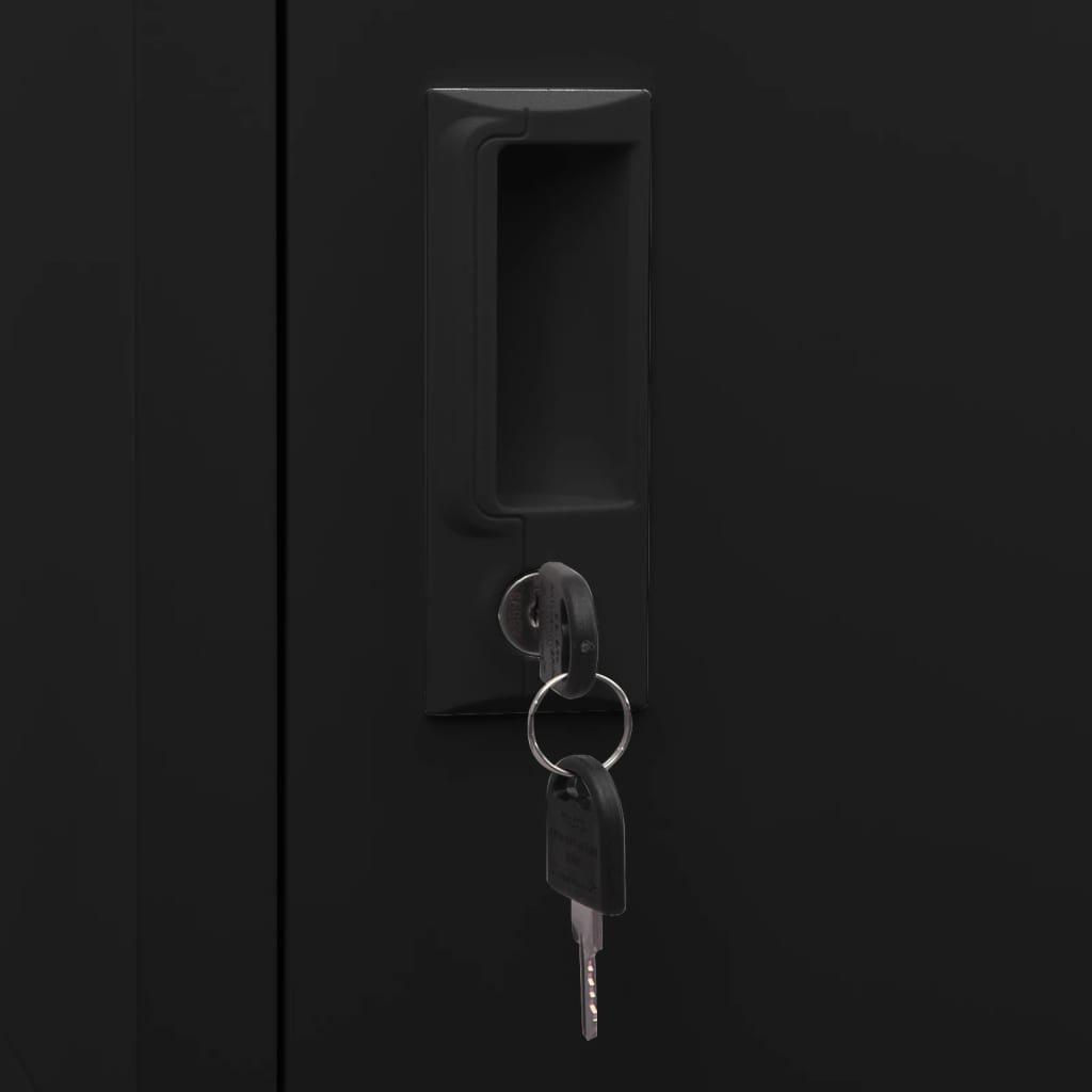 Saddle Cabinet | Black | Steel | Large | Height-Adjustable Shelves