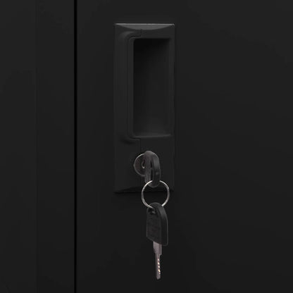 Saddle Cabinet | Black | Steel | Large | Height-Adjustable Shelves
