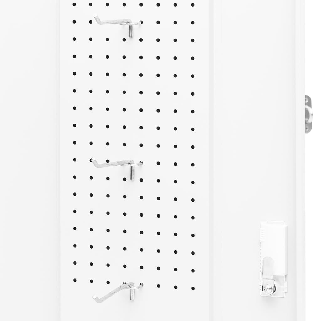 Saddle Cabinet White 53x53x105 cm Steel