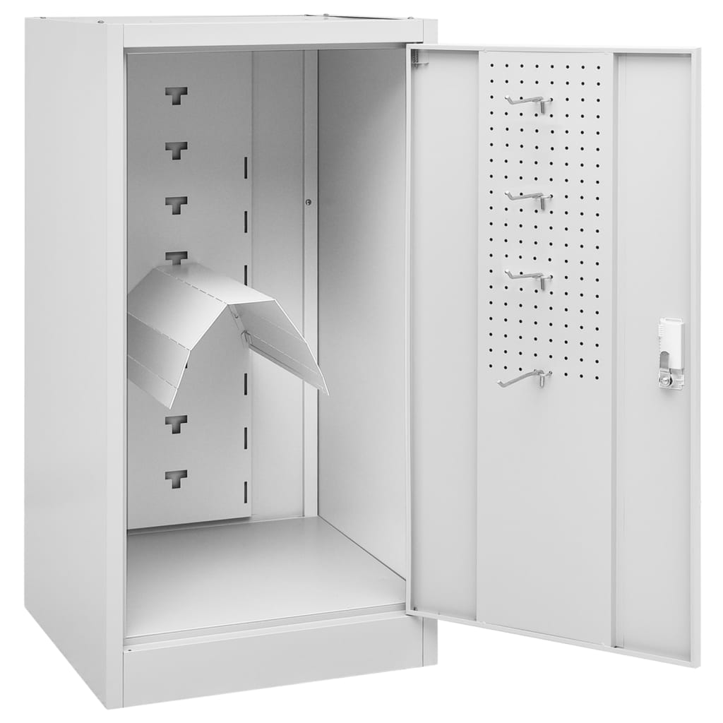 Saddle Cabinet Light Grey 53x53x105 cm Steel