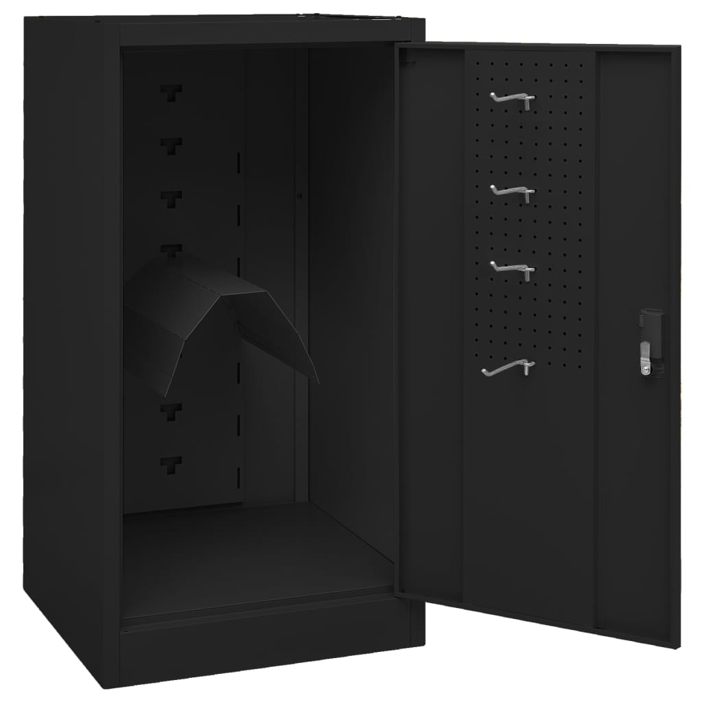Saddle Cabinet | Black | Steel | Medium | Height-Adjustable Shelves