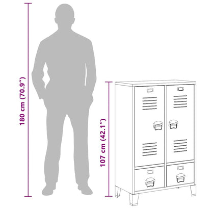 Industrial Wardrobe Anthracite 26.4"x13.8"x42.1" Steel