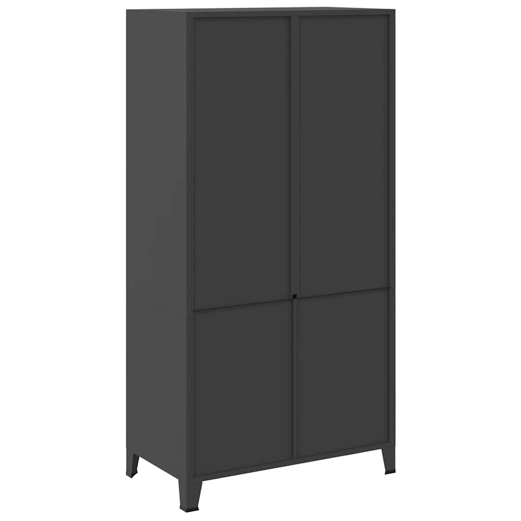 Industrial Wardrobe Black 90x50x180 cm Metal