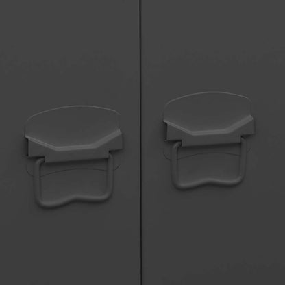 Industrial Wardrobe Black 90x50x180 cm Metal