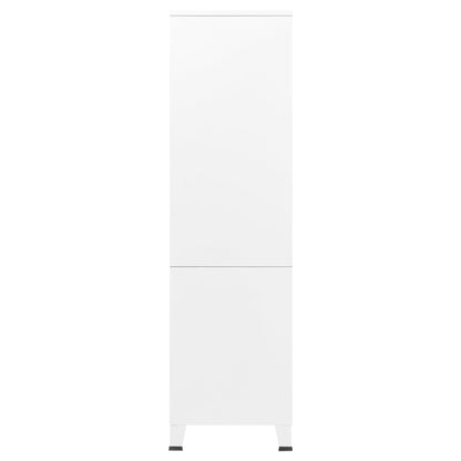 Industrial Wardrobe White 90x50x180 cm Metal
