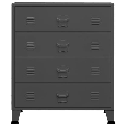 Industrial Drawer Cabinet Anthracite 78x40x93 cm Metal