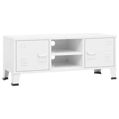 TV Cabinet White Metal