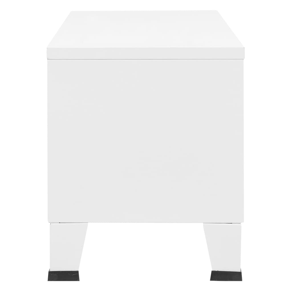 TV Cabinet White Metal