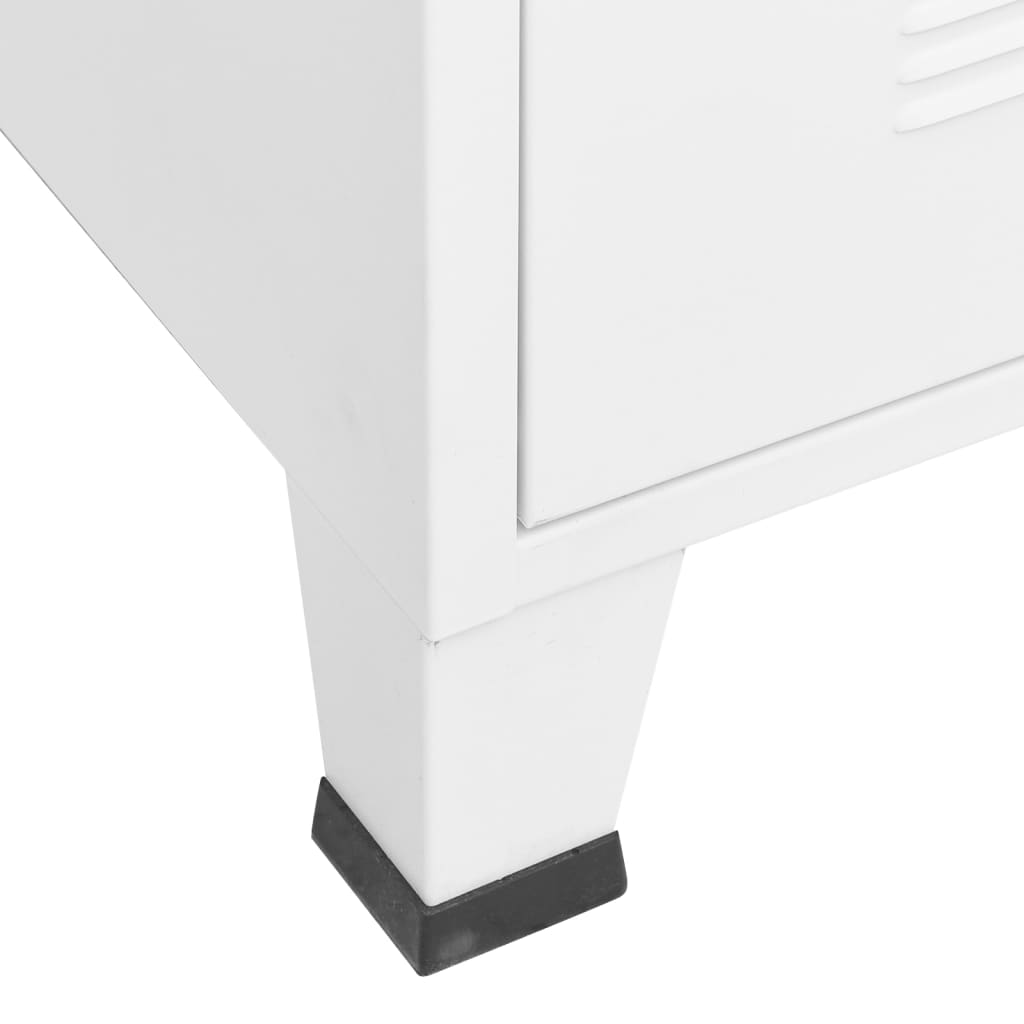 TV Cabinet White Metal