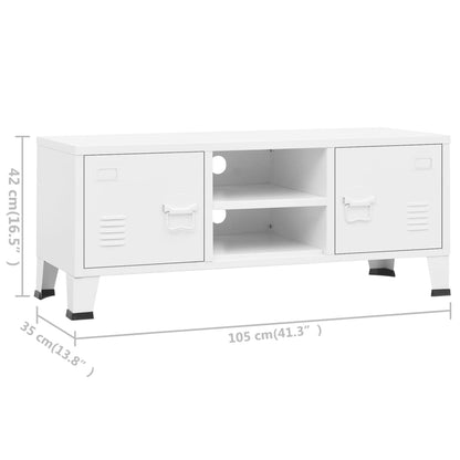 TV Cabinet White Metal