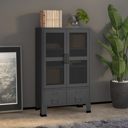 Industrial Storage Chest Anthracite Metal