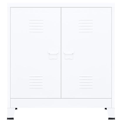 Industrial Storage Chest White Steel