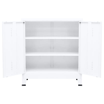 Industrial Storage Chest White Steel