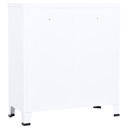 Industrial Storage Chest White Steel