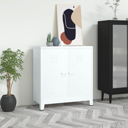 Industrial Storage Chest White Steel